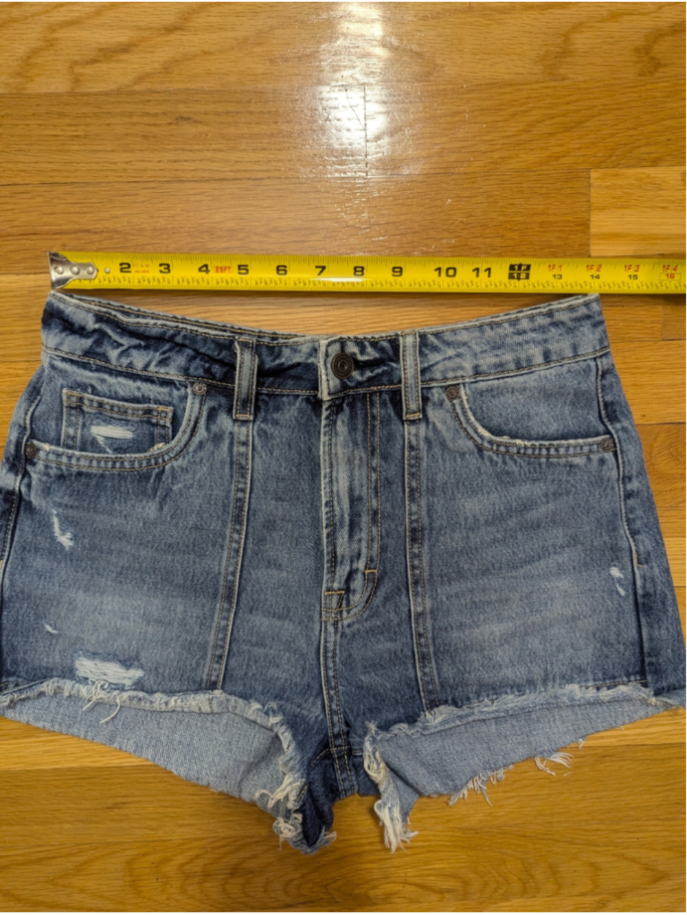 Hidden Los Angeles Denim Sophie Utility Pocket Mom Jean Shorts Small - Picture 7 of 12